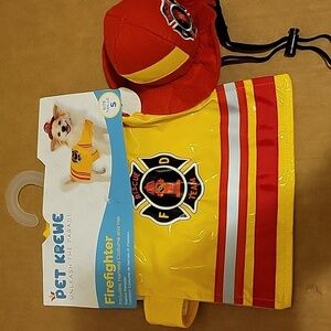 NWT: Pet Krewe Dog Firefighter Costume Size Small